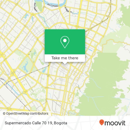 Mapa de Supermercado Calle 70 19