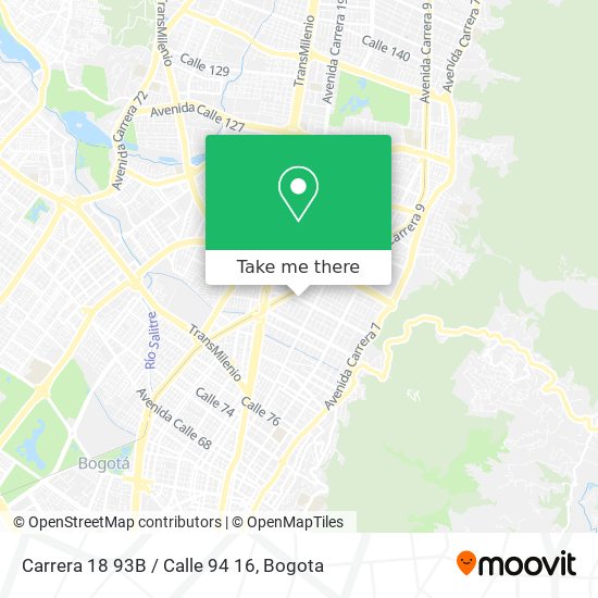 Mapa de Carrera 18 93B / Calle 94 16