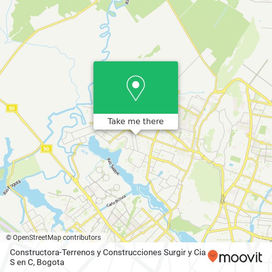Constructora-Terrenos y Construcciones Surgir y Cia S en C map