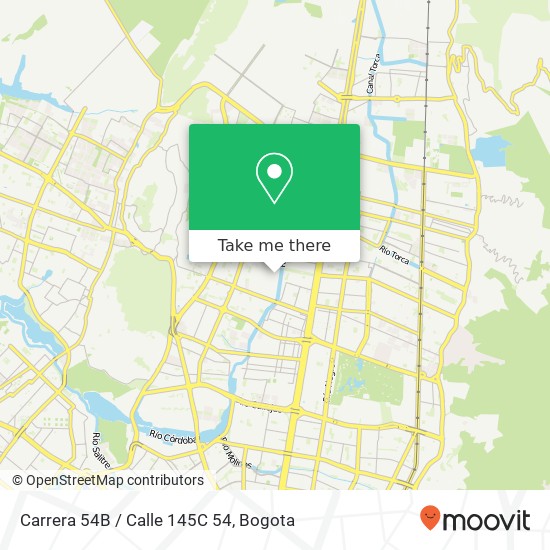 Mapa de Carrera 54B / Calle 145C 54
