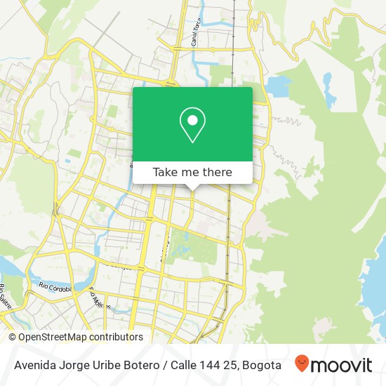 Mapa de Avenida Jorge Uribe Botero / Calle 144 25