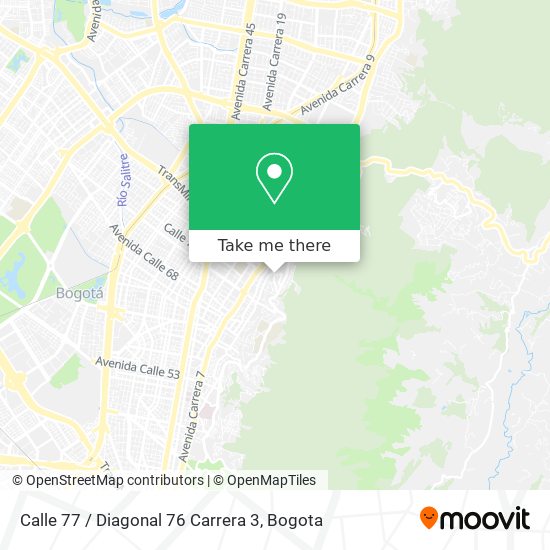 Calle 77 / Diagonal 76 Carrera 3 map