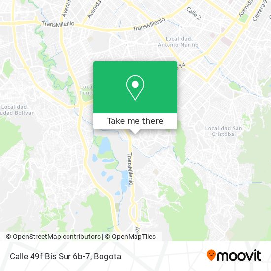 Mapa de Calle 49f Bis Sur 6b-7