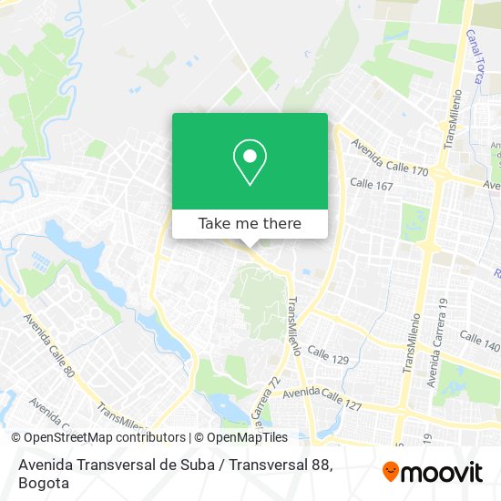 Avenida Transversal de Suba / Transversal 88 map
