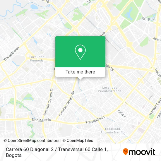 Mapa de Carrera 60 Diagonal 2 / Transversal 60 Calle 1
