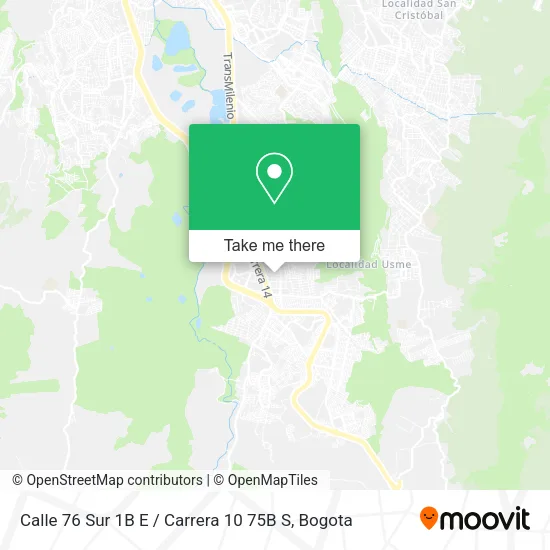 Calle 76 Sur 1B E / Carrera 10 75B S map