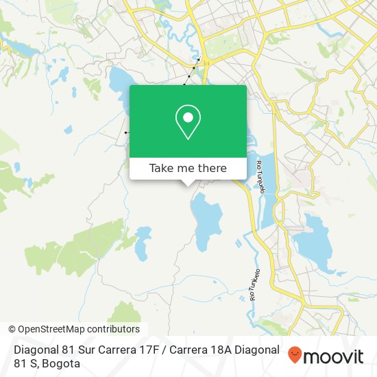 Diagonal 81 Sur Carrera 17F / Carrera 18A Diagonal 81 S map