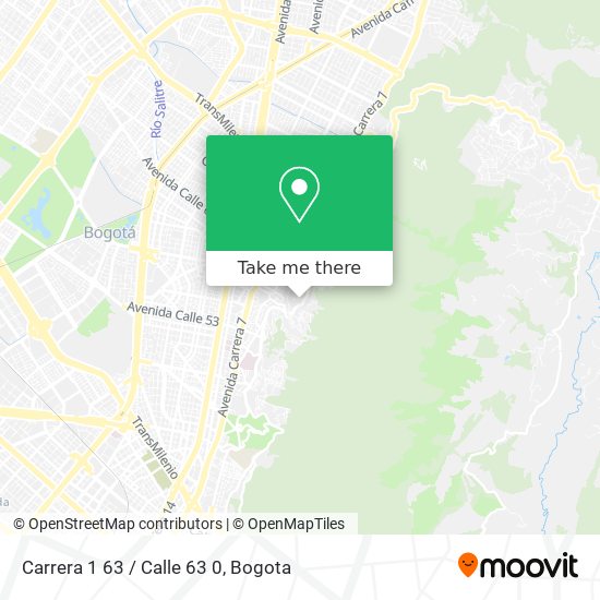 Mapa de Carrera 1 63 / Calle 63 0