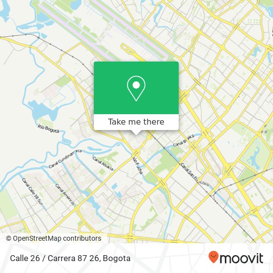 Calle 26 / Carrera 87 26 map