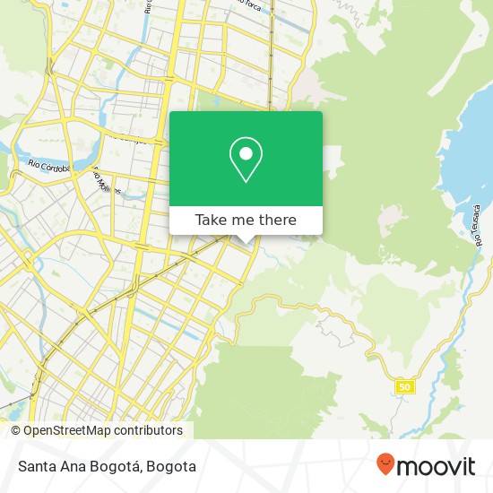 Santa Ana Bogotá map