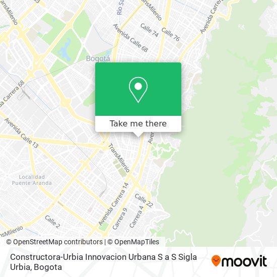 Mapa de Constructora-Urbia Innovacion Urbana S a S Sigla Urbia