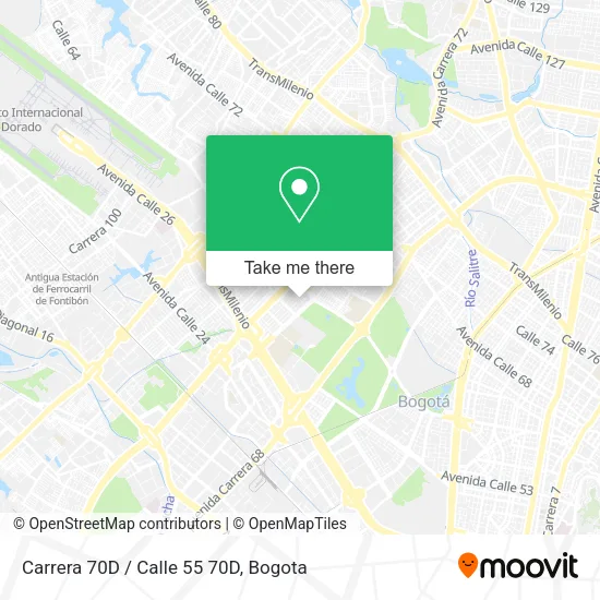 Mapa de Carrera 70D / Calle 55 70D