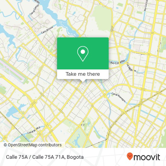 Calle 75A / Calle 75A 71A map
