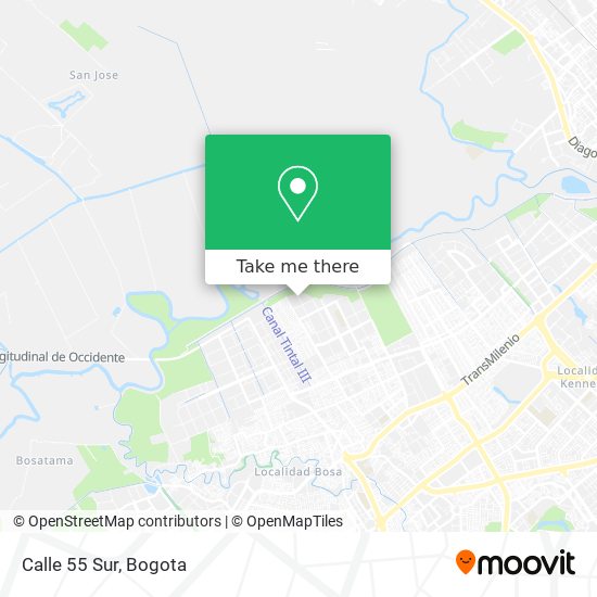 Mapa de Calle 55 Sur