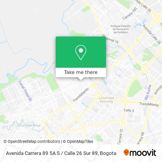 Avenida Carrera 89 5A S / Calle 26 Sur 89 map