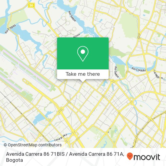 Avenida Carrera 86 71BIS / Avenida Carrera 86 71A map