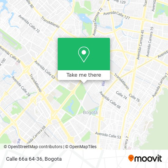 Mapa de Calle 66a 64-36