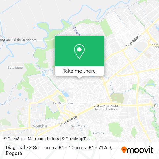 Mapa de Diagonal 72 Sur Carrera 81F / Carrera 81F 71A S