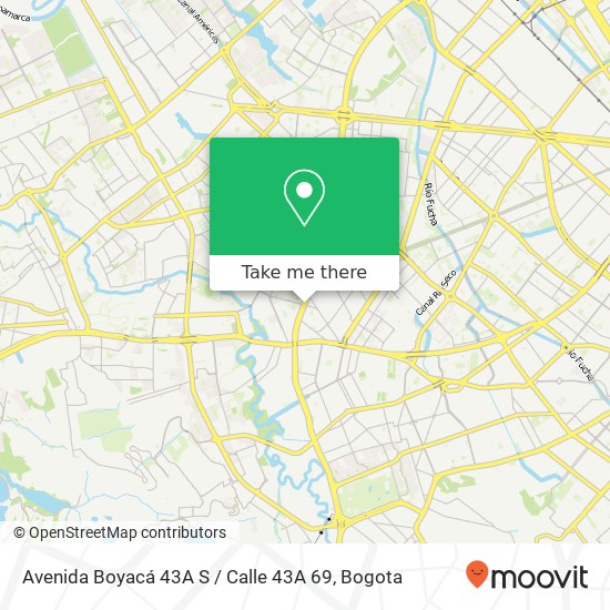 Mapa de Avenida Boyacá 43A S / Calle 43A 69