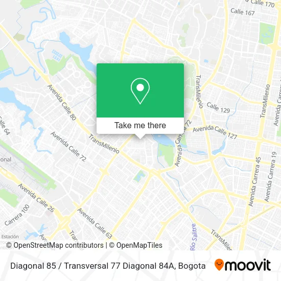 Mapa de Diagonal 85 / Transversal 77 Diagonal 84A