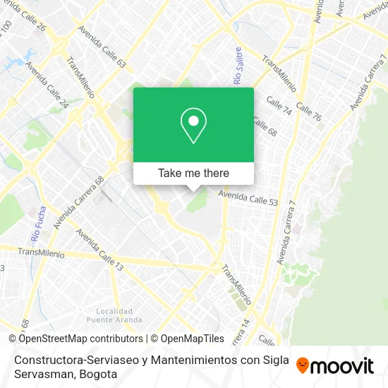 Mapa de Constructora-Serviaseo y Mantenimientos con Sigla Servasman