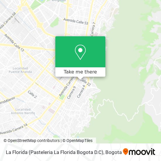 Mapa de La Florida (Pasteleria La Florida Bogota D.C)