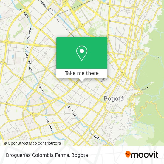 Droguerías Colombia Farma map