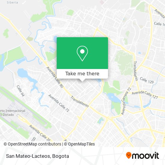 San Mateo-Lacteos map
