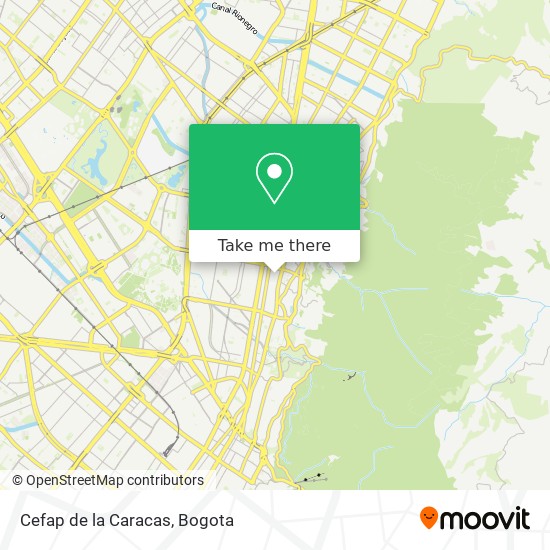 Cefap de la Caracas map