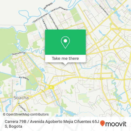 Mapa de Carrera 79B / Avenida Agoberto Mejia Cifuentes 65J S