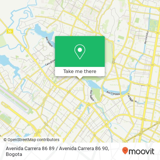 Mapa de Avenida Carrera 86 89 / Avenida Carrera 86 90