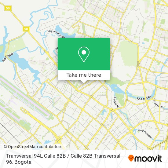 Transversal 94L Calle 82B / Calle 82B Transversal 96 map