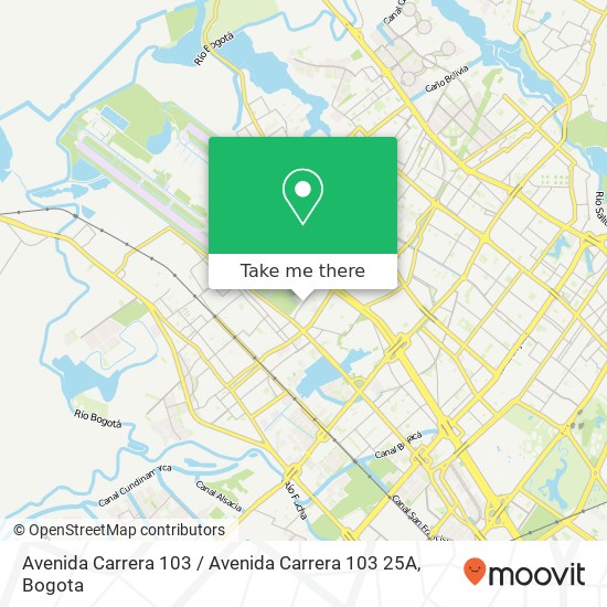 Mapa de Avenida Carrera 103 / Avenida Carrera 103 25A