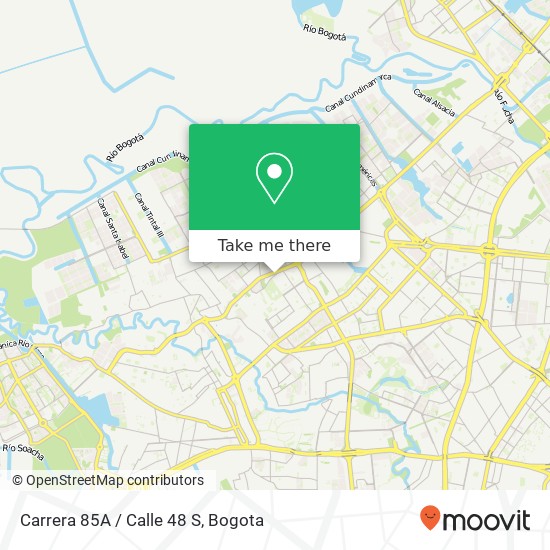 Mapa de Carrera 85A / Calle 48 S
