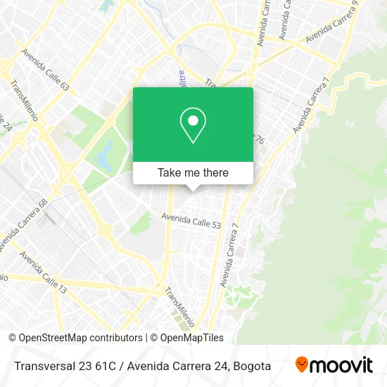 Mapa de Transversal 23 61C / Avenida Carrera 24