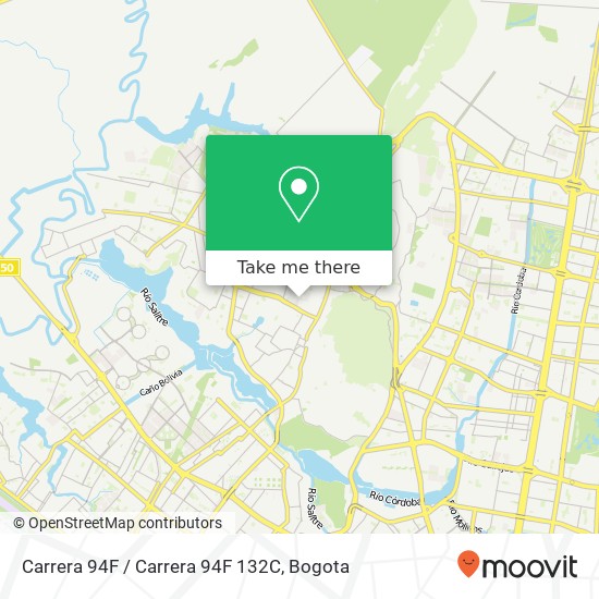 Mapa de Carrera 94F / Carrera 94F 132C