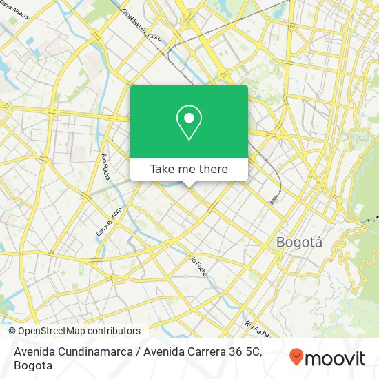 Avenida Cundinamarca / Avenida Carrera 36 5C map