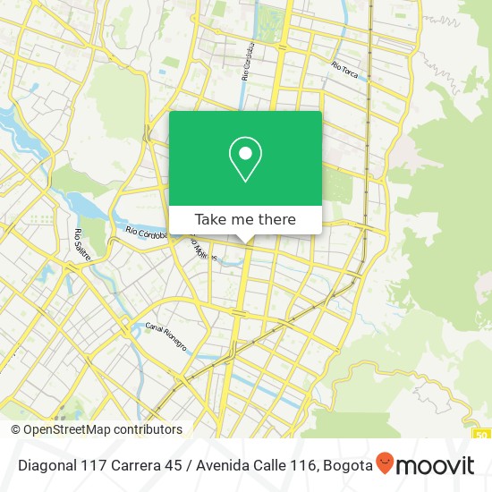 Diagonal 117 Carrera 45 / Avenida Calle 116 map
