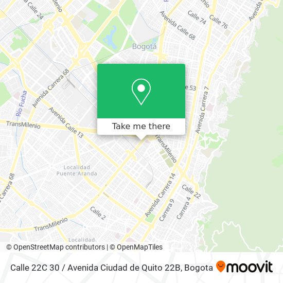 Mapa de Calle 22C 30 / Avenida Ciudad de Quito 22B