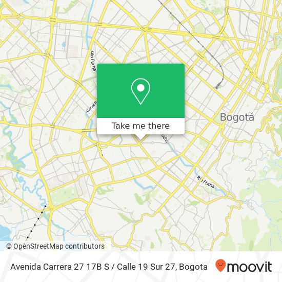 Avenida Carrera 27 17B S / Calle 19 Sur 27 map