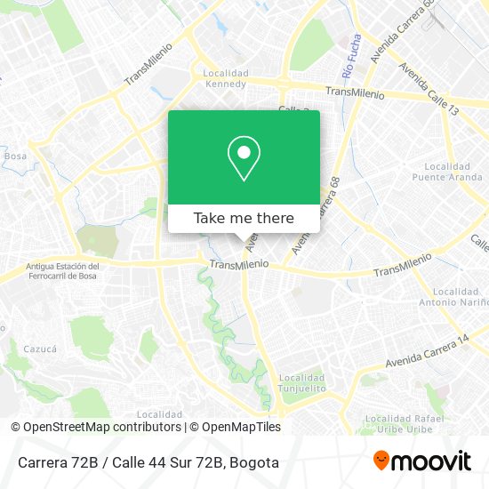 Carrera 72B / Calle 44 Sur 72B map