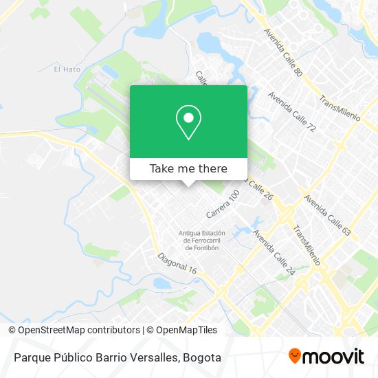 Parque Público Barrio Versalles map