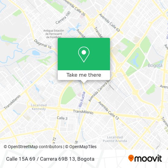 Mapa de Calle 15A 69 / Carrera 69B 13