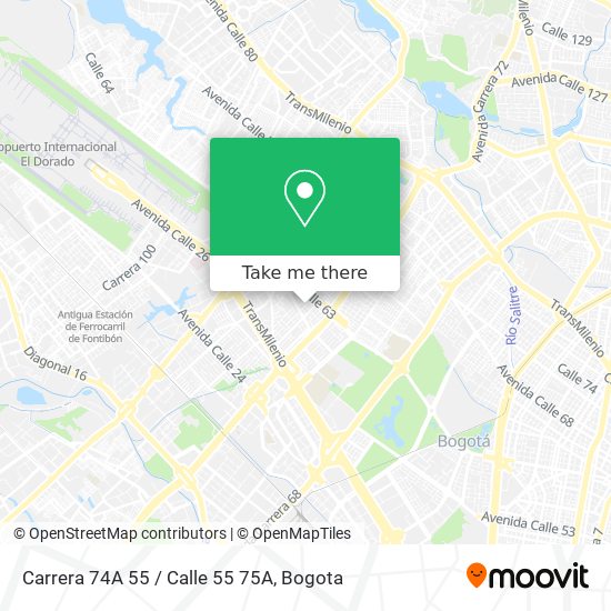 Mapa de Carrera 74A 55 / Calle 55 75A