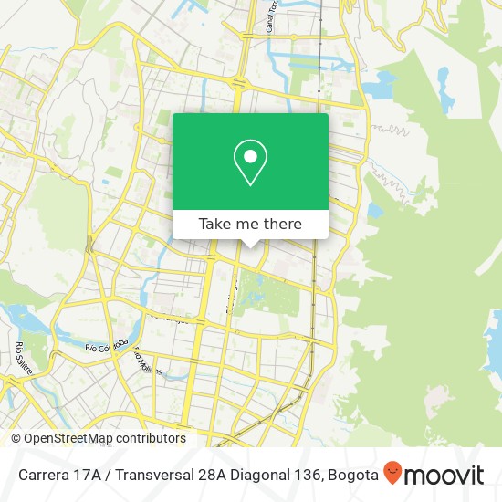 Carrera 17A / Transversal 28A Diagonal 136 map