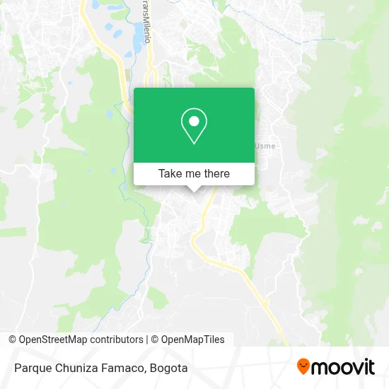 Parque Chuniza Famaco map