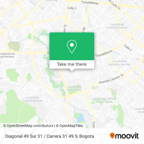 Mapa de Diagonal 49 Sur 31 / Carrera 31 49 S