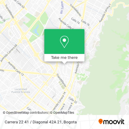 Carrera 22 41 / Diagonal 42A 21 map