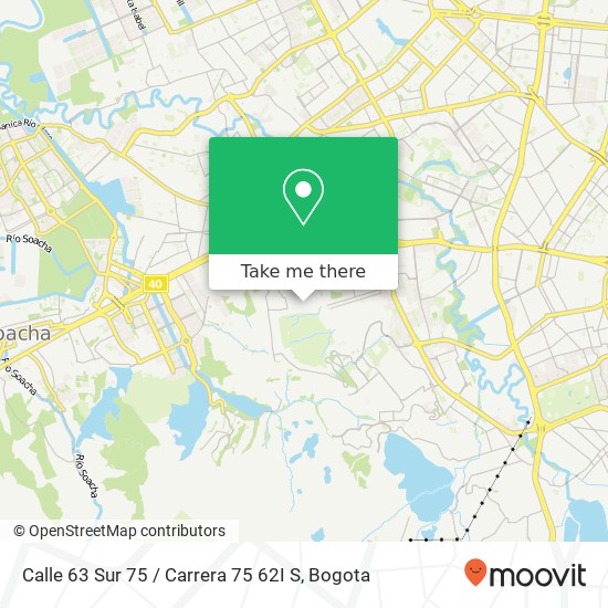 Mapa de Calle 63 Sur 75 / Carrera 75 62I S