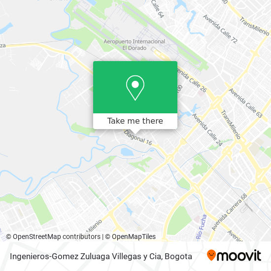 Ingenieros-Gomez Zuluaga Villegas y Cia map